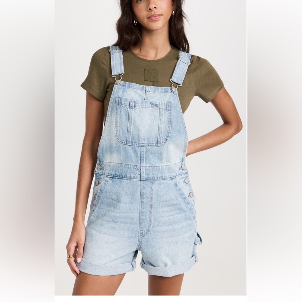 Pistola Denim Beatrix Short Overalls in Surfrider Size Small NWT - Picture 1 of 8